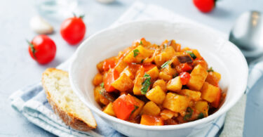 Photo de la recette : Recette goulasch de poivrons et aubergines