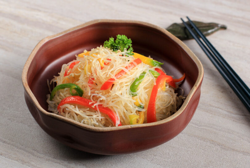 Photo de la recette : Recette de japchae aux lamelles de poivron