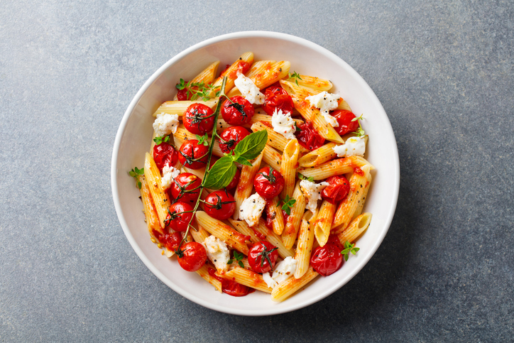 Photo de la recette : Recette penné tomates roties