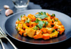 Photo de la recette : Recette poêlé poulet patates douces et salade