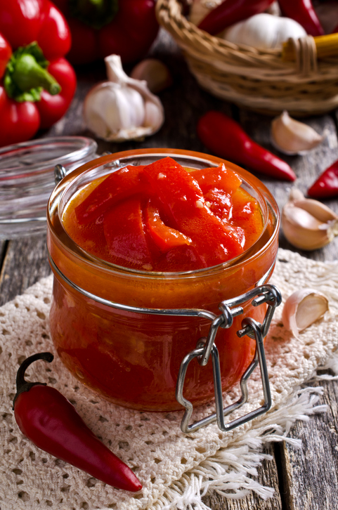 Photo de la recette : Recette de poivrons rouges marinés
