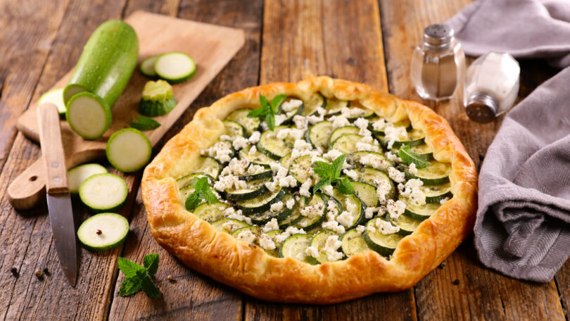 Photo de la recette : Recette quiche à la courgette et au fromage