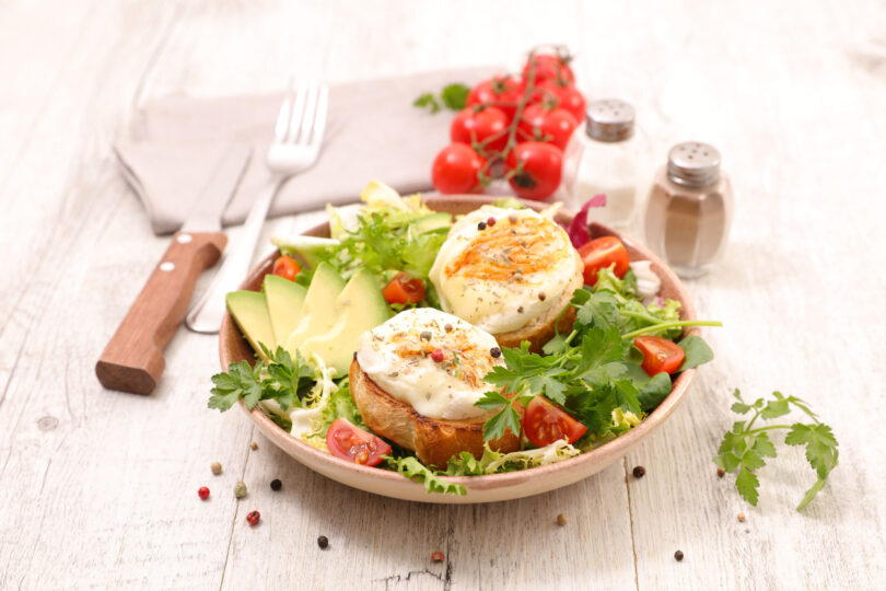 Photo de la recette : Recette d'une salade de chèvre chaud