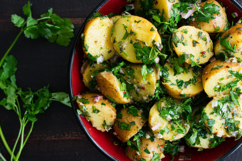 Photo de la recette : Recette d'une salade de pomme de terre au chimichurri