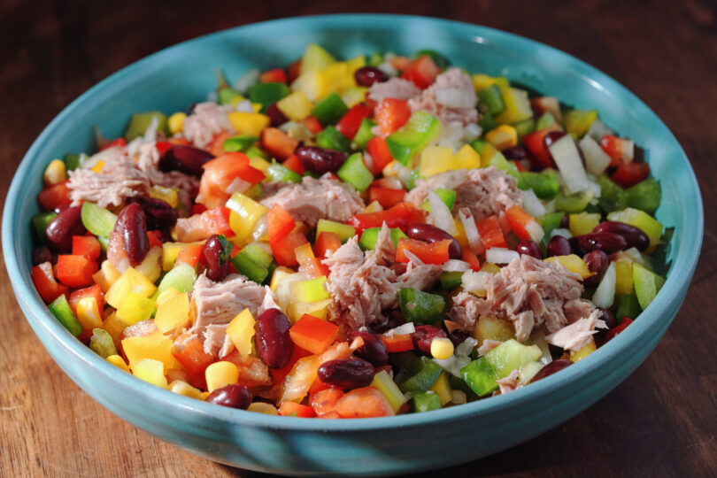 Photo de la recette : Recette d'une salde de thon et haricots rouges