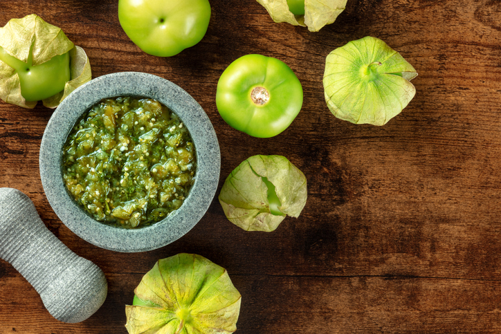 Photo de la recette : Recette sauce verte Espagnole aux tomatillos