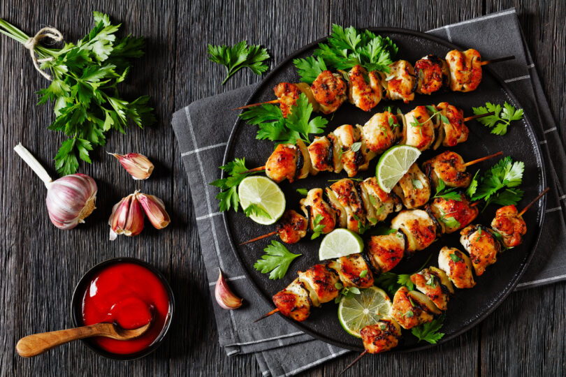 Photo de la recette : Recette souvlaki-au-poulet