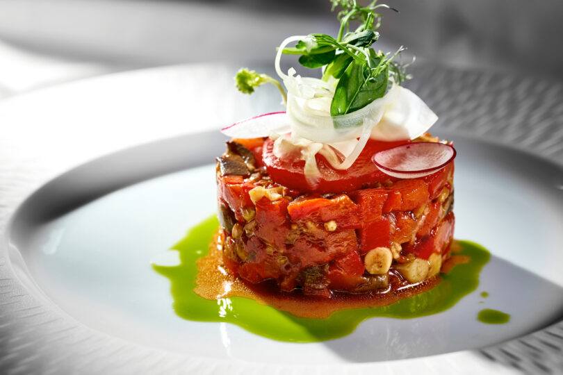 Photo de la recette : Recette tartare de poivrons et tomates