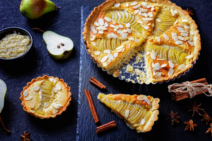 Photo de la recette : Recette tarte bourdalou aux poire et amande