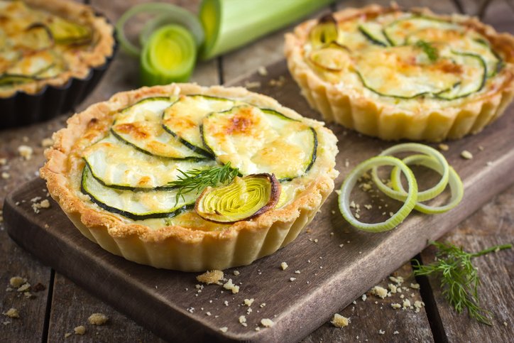 Photo de la recette : Recette tarte courgettes poireaux et fromage