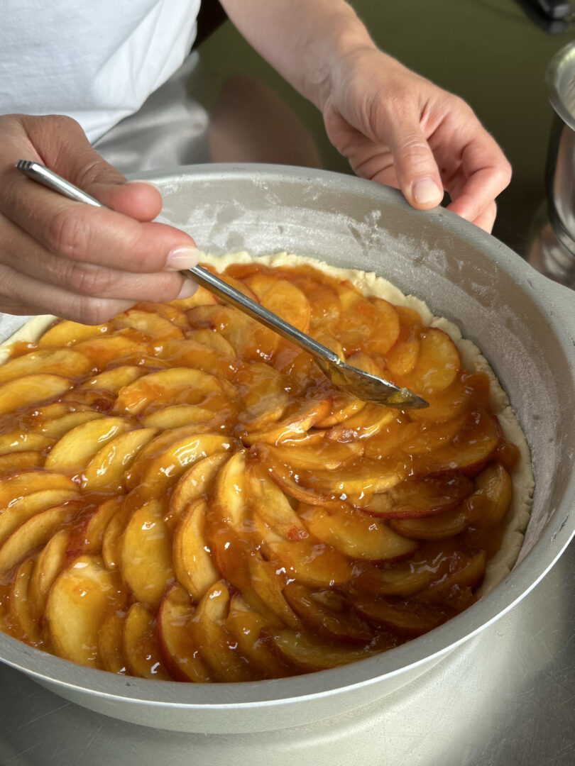 Photo de la recette : Recette tarte aux pêches maison