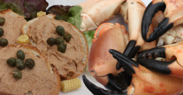 Photo de la recette : Recette toast de rillettes aux pinces de crabe